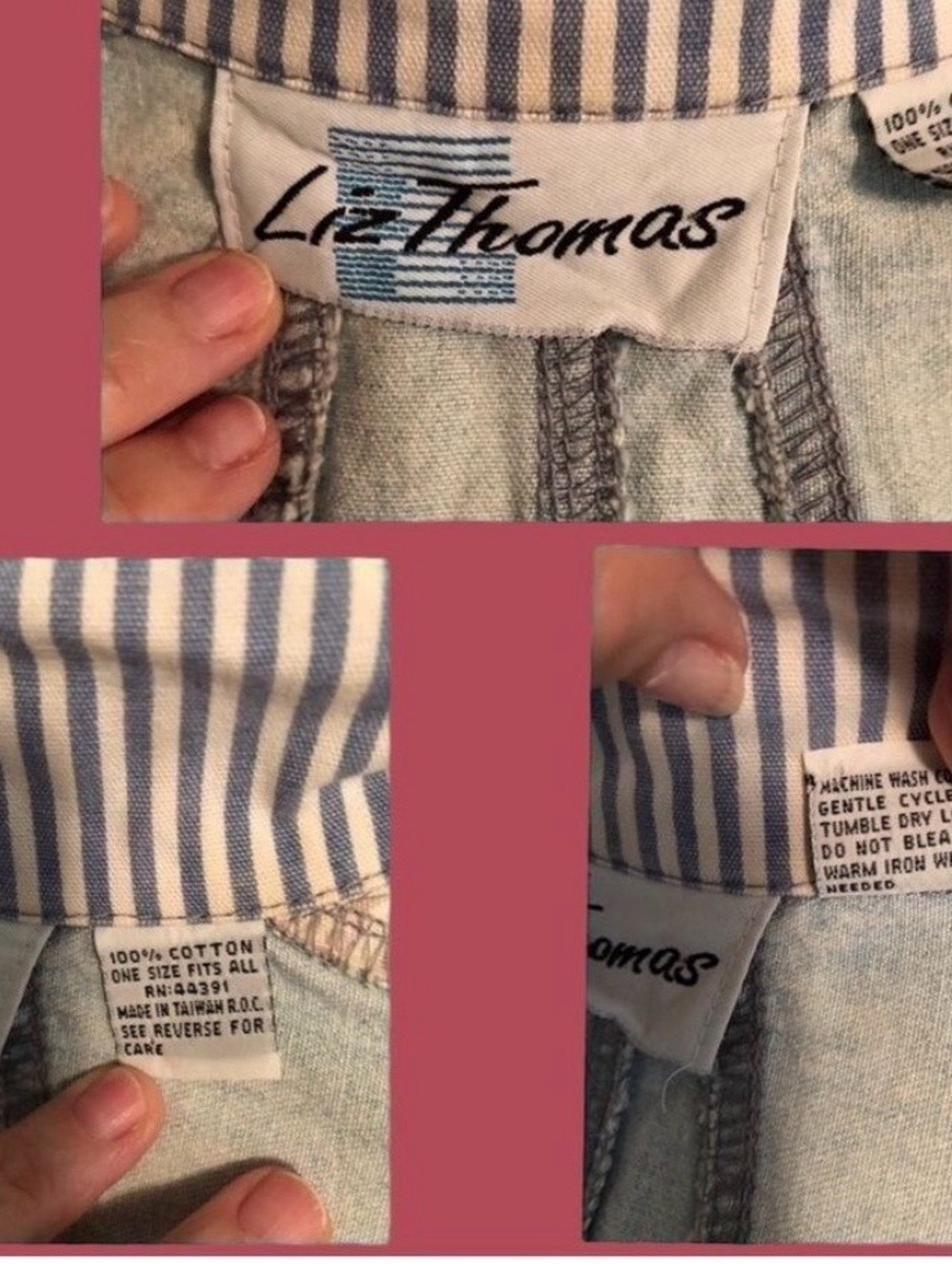 Playful Liz Thomas Denim Patchwork Jacket (One Size Fits All) - Picture 6 of 6
